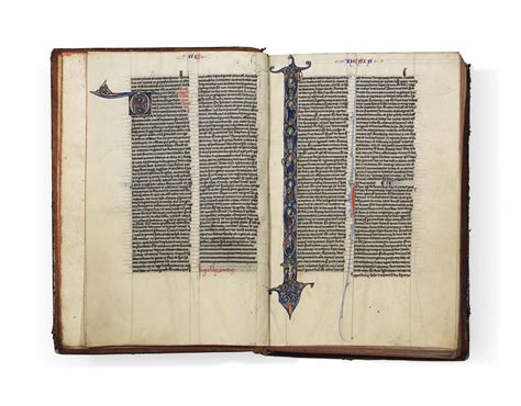 Bible In Latin Illuminated Manuscript On Vellum Probably Paris C