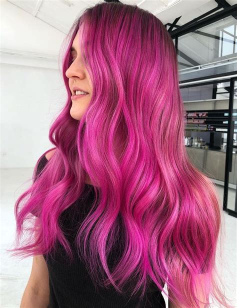 40 unbelievably cool pink hair color ideas for 2024 hair adviser dark pink hair bright pink