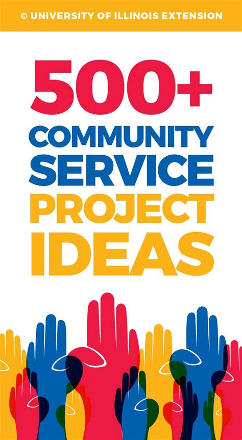500 Community Service Project Ideas Great List For School Or 4 H