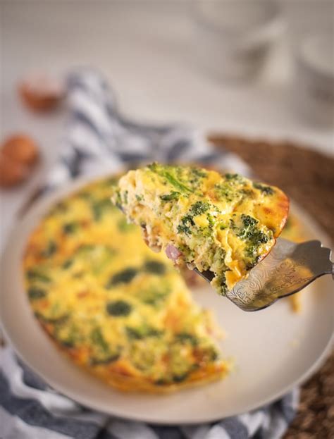 Crustless Quiche With Broccoli And Ham Feasting Not Fasting