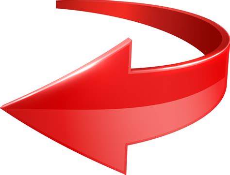 Red Curved Arrow Png
