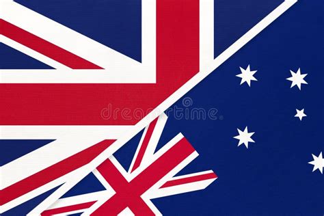 United Kingdom Vs Australia National Flag From Textile Relationship