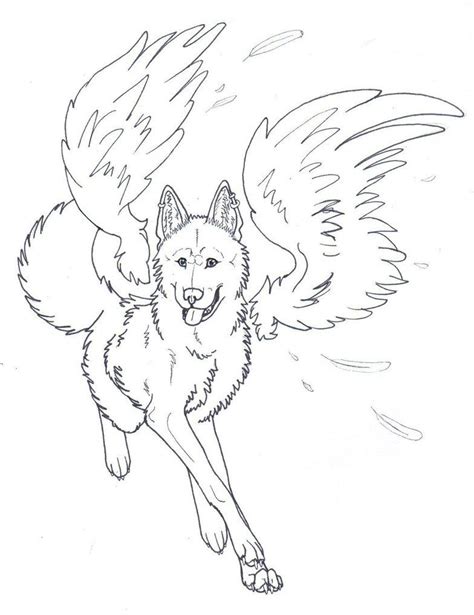 Coloring Pages Of Anime Wolves to Print | Free Coloring Sheets