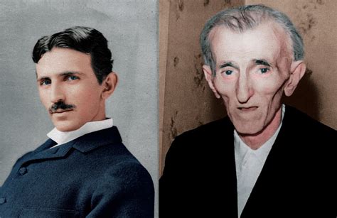 A Photo Of Young Nikola Tesla Compared To The Last Photo Ever Taken Of