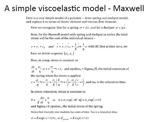 Solved Use The Maxwell Model Apply Strain To Maxwell