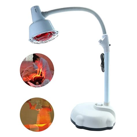 220v 275w Floor Stand Infrared Heat Lamp Adjustable Temperature For