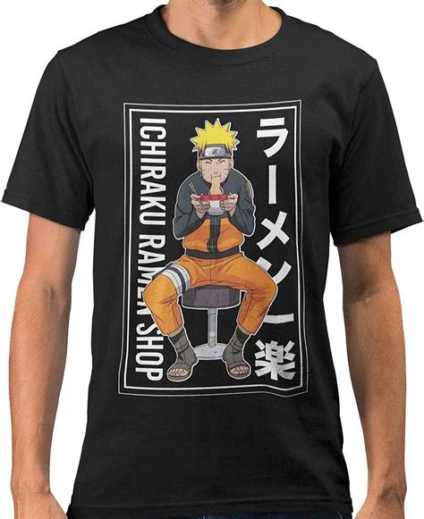 Bioworld Naruto Ichiraku Ramen T Shirt Black Amazon Co Uk Clothing