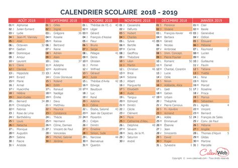 Calendriers 2018 2019 Calendrier Scolaire Calendrier 2018 Calendriers