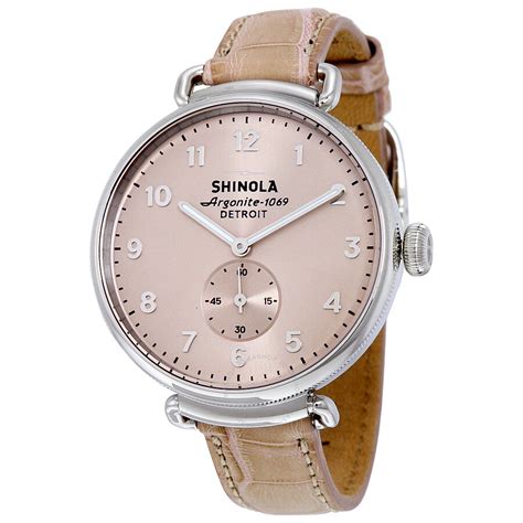 Shinola The Canfield Nude Pink Dial Men S Watch S0120001934