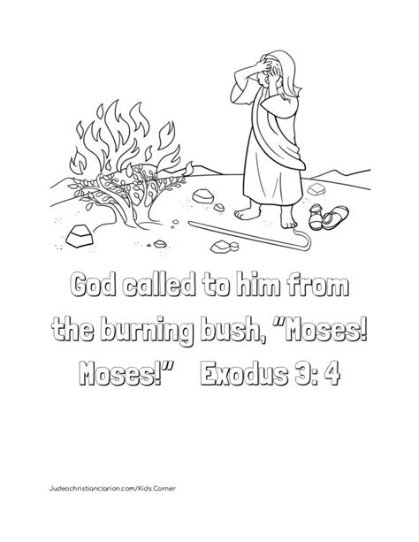 Moses And The Burning Bush Coloring Page Home Design Ideas Hot Sex