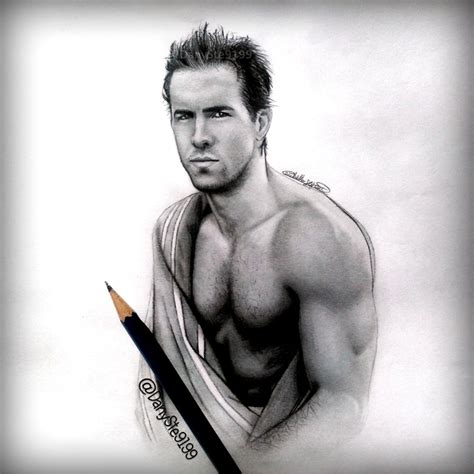Ryan Reynolds Drawing Pencil Sketch Colorful Realistic Art Images