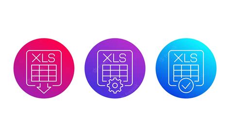 Premium Vector Download Xls Document Line Icons For Web And Apps