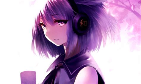 Anime Girl With Purple Hair Wallpapers Wallpaper Cave