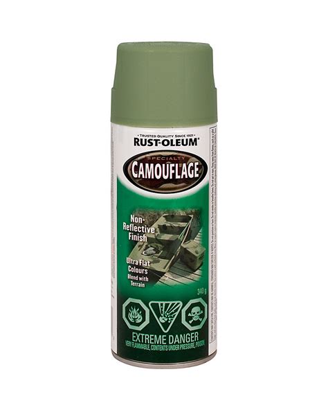 Rust Oleum Specialty Camouflage Paint In Matte Army Green 340 G