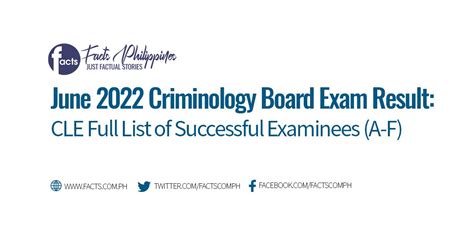 June Criminology Board Exam Result Cle Full List Of Successful