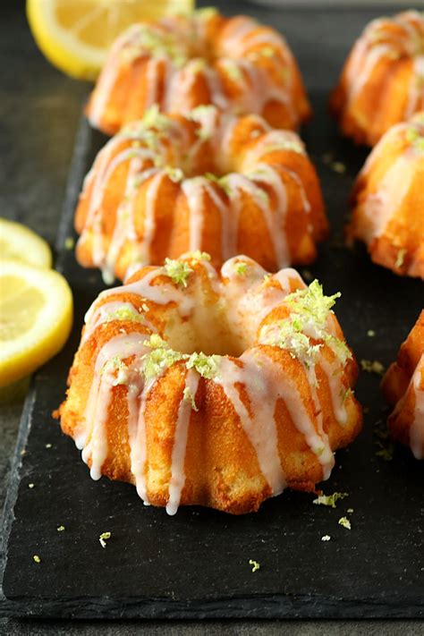 Delightful mini lemon bundt cakes with a lemon glaze. Mini Lemon Bundt Cakes, Mini Lemon Bundtlette, how to make ...