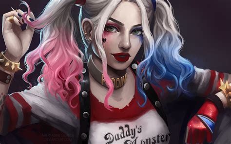 Art Harley Quinn Hd Hd Superheroes 4k Wallpapers Images Backgrounds Photos And Pictures