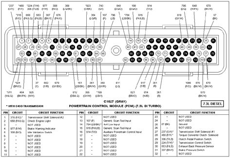 Pcm Pinout For 2004 F250 6 0 Wiring Draw