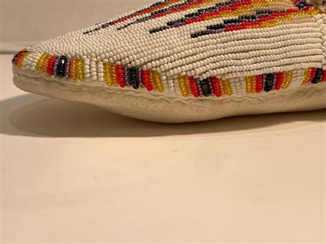 Beaded Paiute Native American Indian Handmade Work Of Art Moccasins For