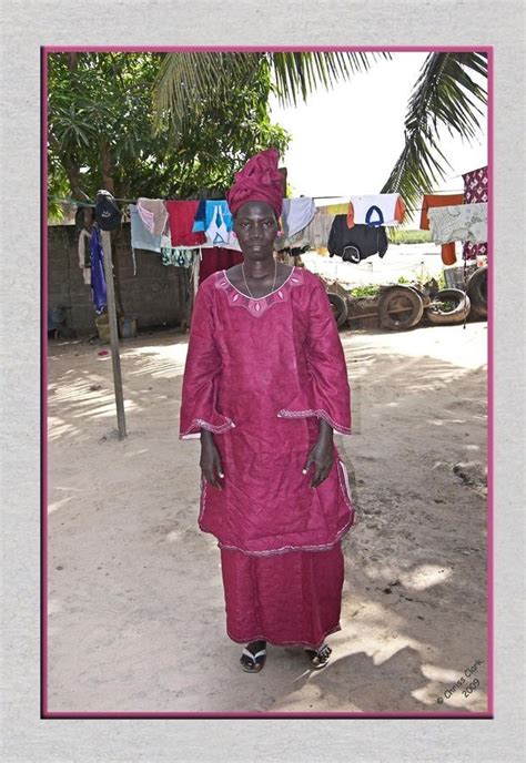 Woman In Gambian Traditional Dress Folk Costume Costumes Gambian