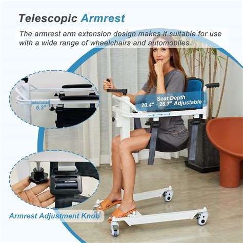 Ujqnbm Patient Lift Transfer Chair For Home Wheelchair To Car Transfer