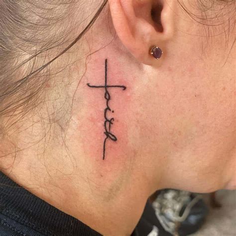 Aggregate 80 Faith Cross Tattoo On Neck Latest Vn