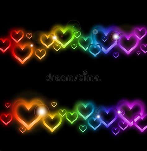 Rainbow Heart Border Stock Illustration Illustration Of Heartshapes