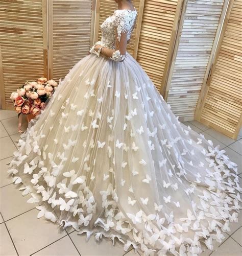 Butterfly Wedding Gown Blush Us 25415 15 Offdubai Wedding Dresses