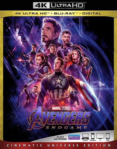 Avengers Endgame Official 4k Blu Ray Cover Marvelstudios