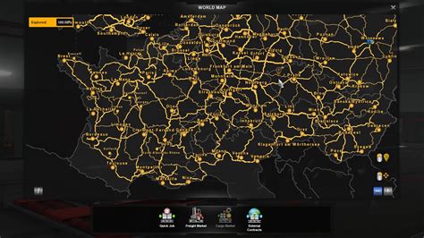 Euro Truck Simulator 2 Full Map - Euro Truck Simulator 2: Save Game (373 lvl, all garages, a map - 100%