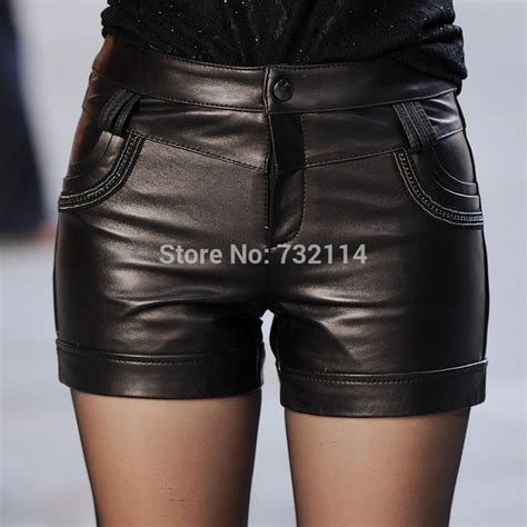 Leather Shorts Nice Leather Leather Fashion Popular Skinny Kiss