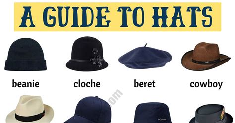 Types Of Hats List Of 20 Hat Styles With Esl Picture Esl Forums