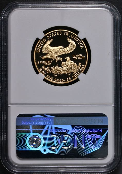1987 P Gold American Eagle 25 Ngc Pf70 Ultra Cameo Brown Label Stock