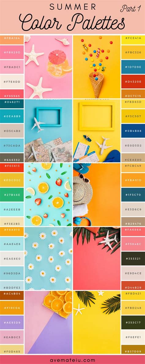 Summer Color Palettes Pantone Colour Palettes Color Schemes Colour