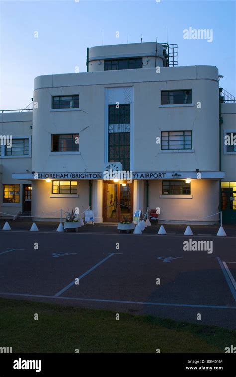 The Main Terminal Building Of Shoreham Brighton City Airport As Dusk