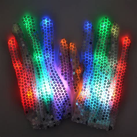 Party Colorful Led Gloves Dance Rave Light Finger Lighting Flashing