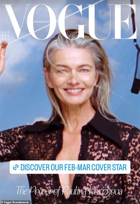 Im Representing Something Year Old Women Who Look Their Age Model Paulina Porizkova