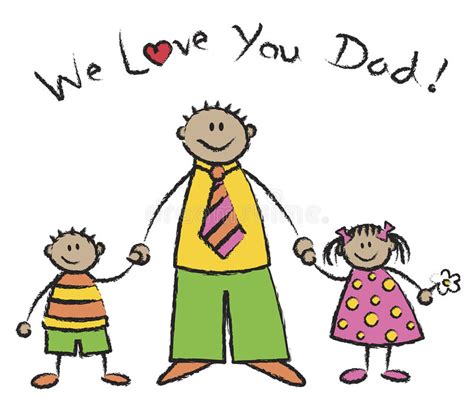 Download We Love You Dad Tan Skin Tone Stock Vector - Illustration: 2671164