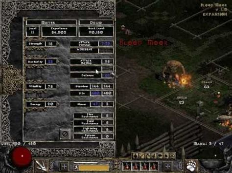 Diablo 2 druid werebear build 1.14. DIABLO II: LORD OF DESTRUCTION MAKING THE DRUID TANKER ...