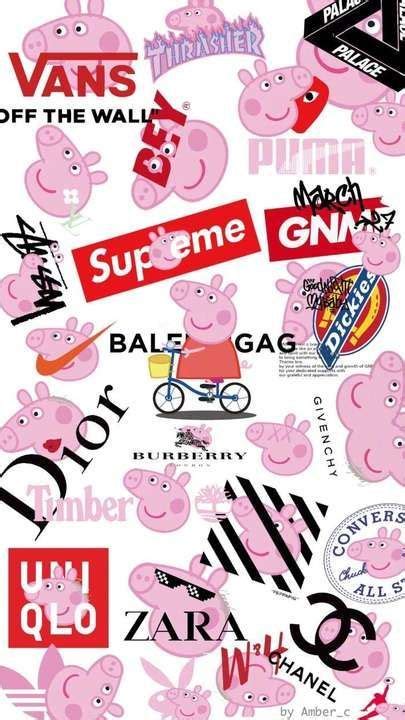 Buy and sell authentic supreme streetwear on stockx including the supreme x louis vuitton box logo tee white from ss17. Peppa Pig Multi-brand alliance Supreme Wallpaper | Lustige ...