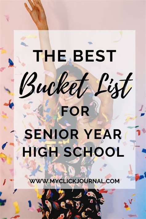 Senior Year Bucket List Senior Year Of High School Senior Year High
