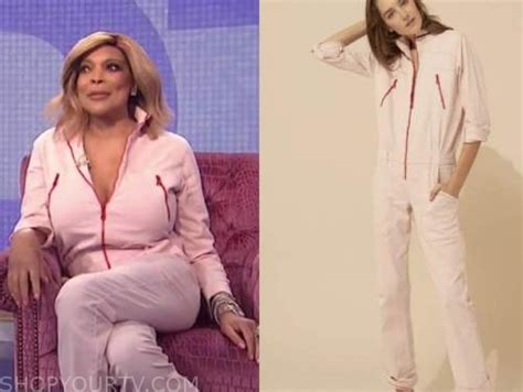 Wendy Williams The Wendy Williams Show Pink Denim Jumpsuit Fashion