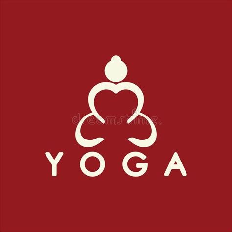 Simple Yoga Logo Icon Vector Design Template Stock Vector