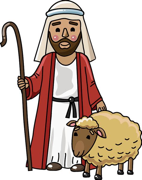 Shepherd With A Sheep Clipart Free Download Transparent Png Creazilla