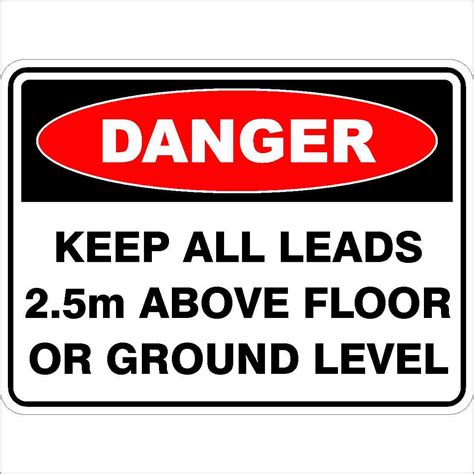 Keep All Leads 25m Above Floor Or Ground Level Buy Now Discount