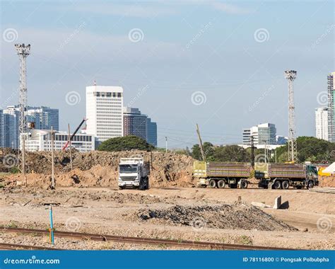 Heavy Truck Is Parking Stock Photo Image Of Auto Industrial 78116800