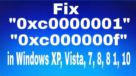 How To Fix Error Code 0xc0000001 In Windows 10 0xc0000001 Fix For