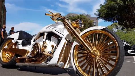 😈 Harleydavidson Vrod Chopper Custom Gold From Australia Youtube
