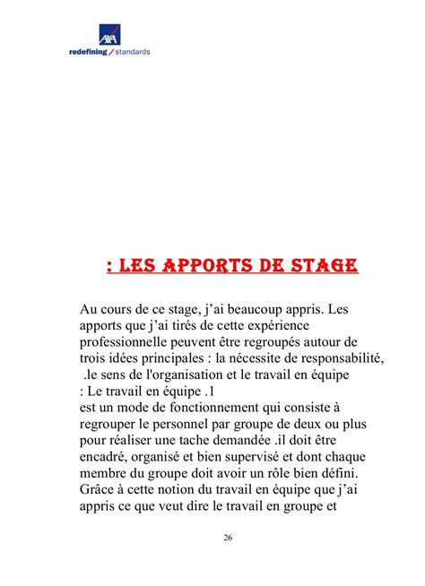 Rapport De Stage Axa