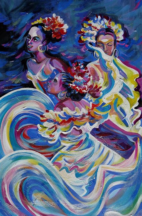 Panama Carnival Folk Dancers Painting By Anna Duyunova Fine Art America